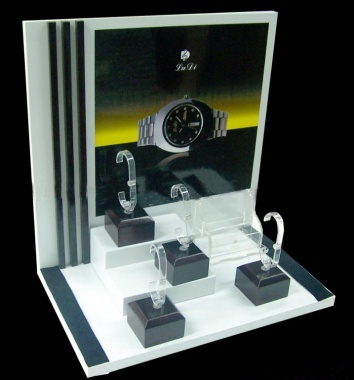 高檔進口亞克力手表座 黑白大氣款亞克力手表展示架