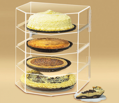 多邊形4層亞克力食品展示架 透明亞克力蛋糕展示架